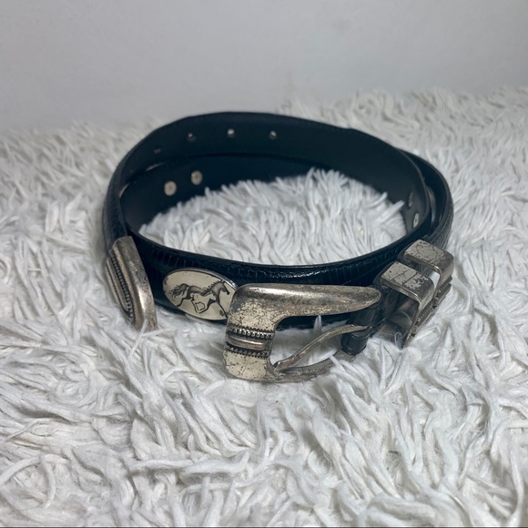 Enmon Accessories - Enmon Vtg Italian Saddle Leather Equestrian Belt